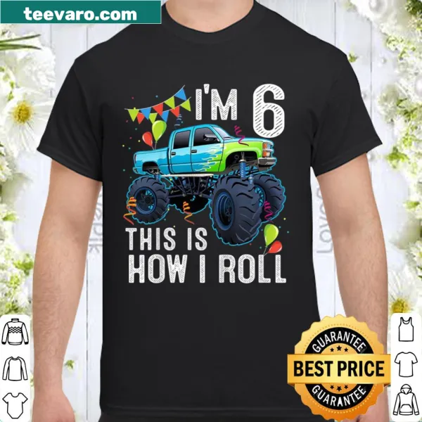 Monster truck graphic on a kid's birthday T-shirt