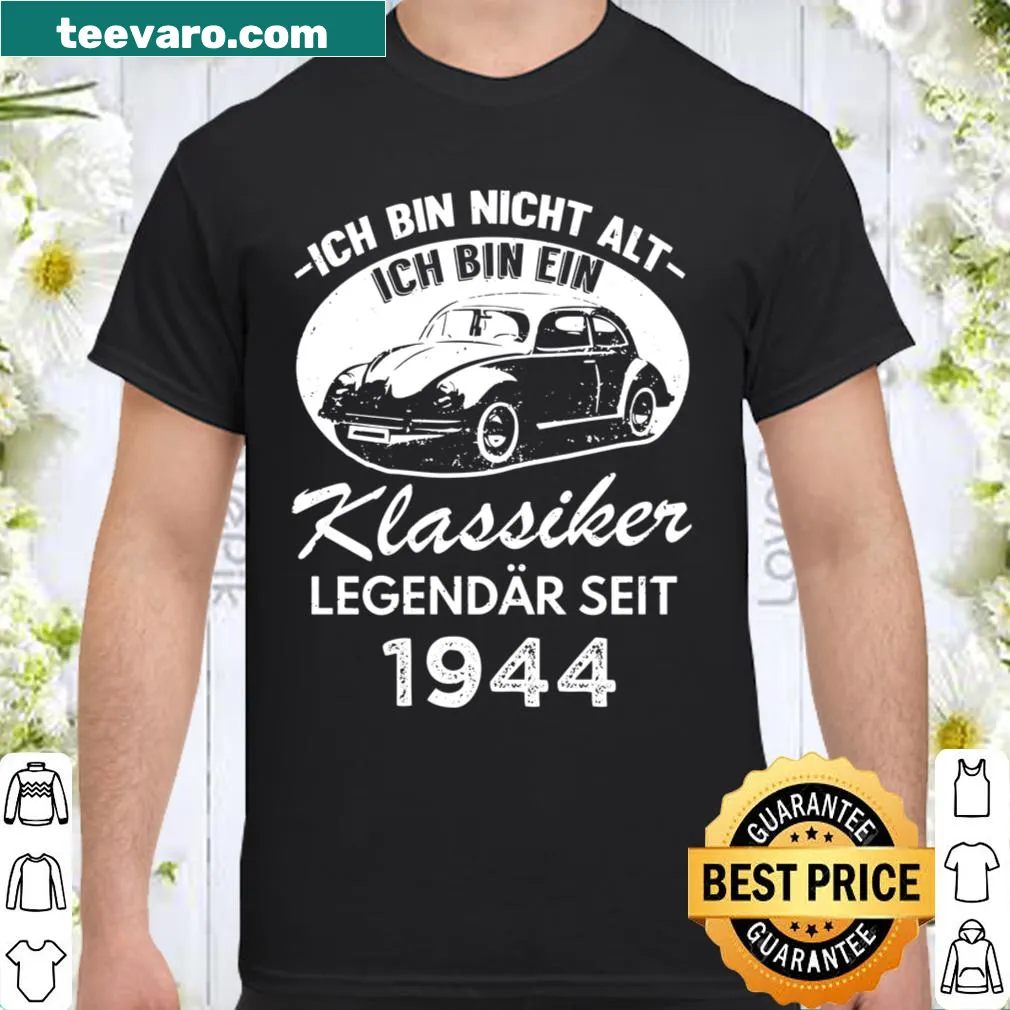 Vintage-themed shirt celebrating 77 years with text and year 1944