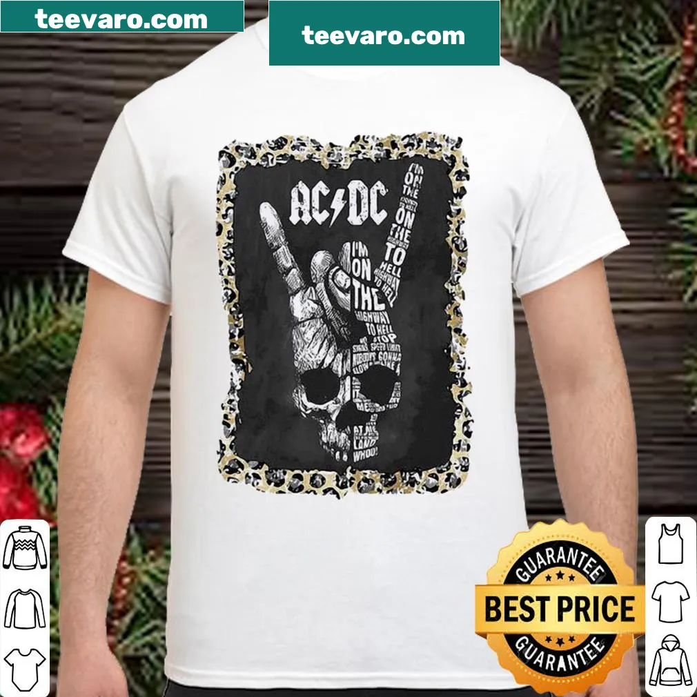Edgy ACDC skull design for rock music fans