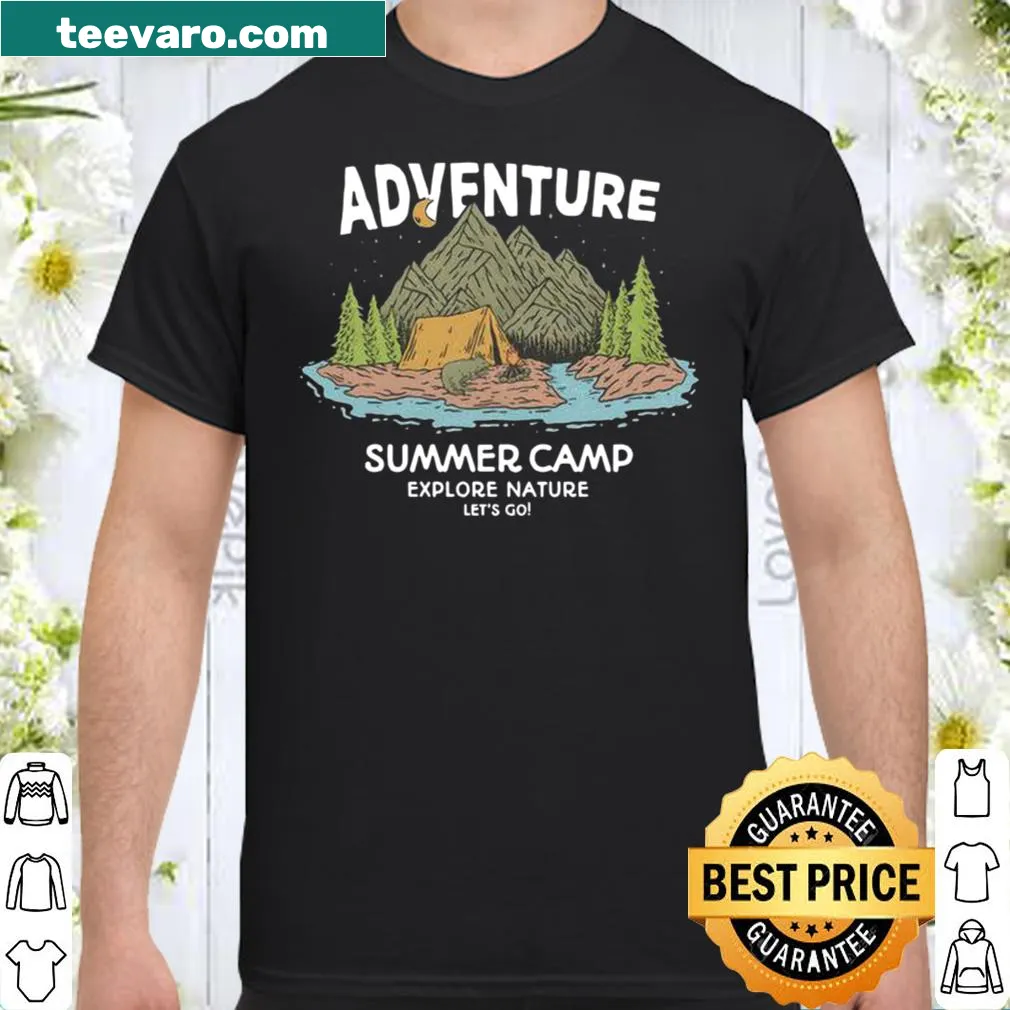 Adventure t-shirt with 'Nature Is Calling' graphic and outdoor illustration