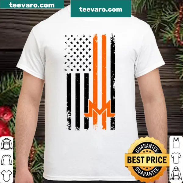 American flag and Monero cryptocurrency shirt design