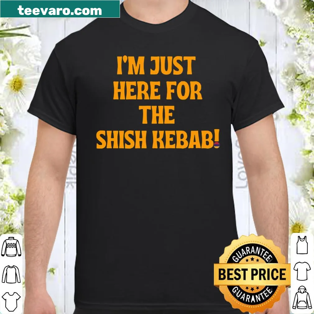 Illustrated shirt showcasing Armenian shish kebabs and flag
