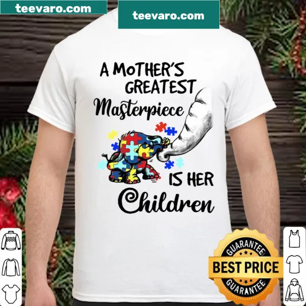 Shirt featuring a baby elephant and text about motherhood
