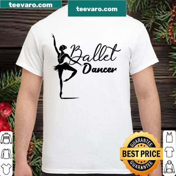 Ballet dancer graphic on a shirt, celebrating the art of ballet.