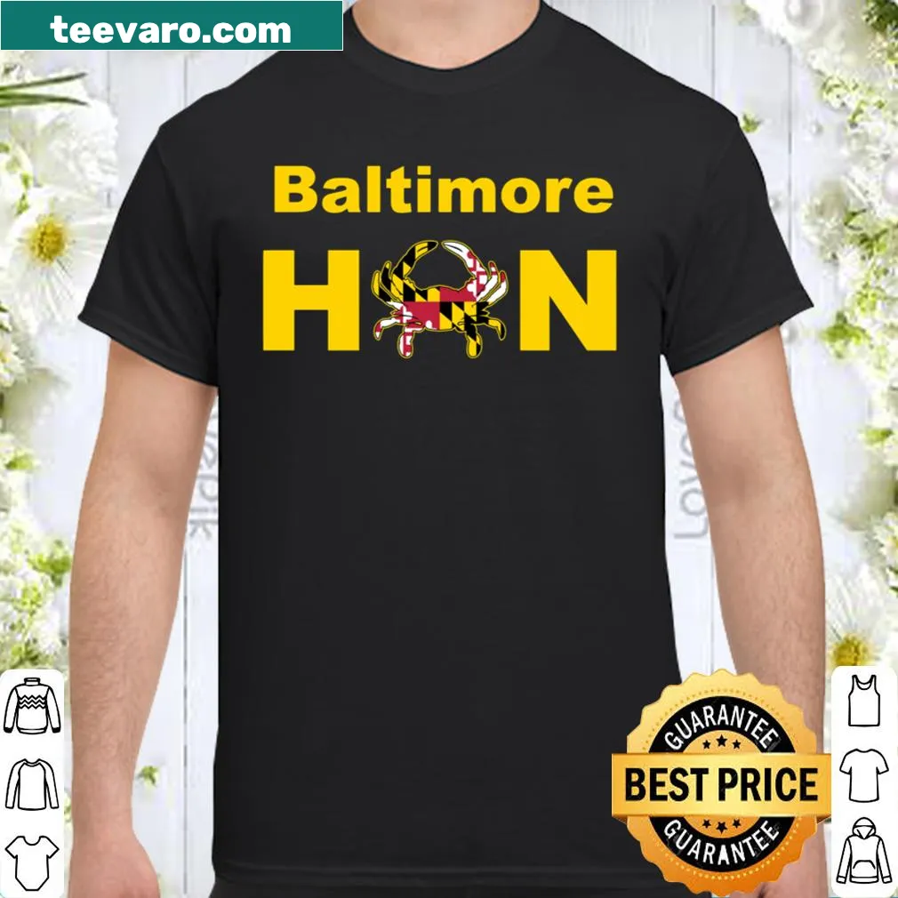 Maryland flag graphic with crab design on t-shirt