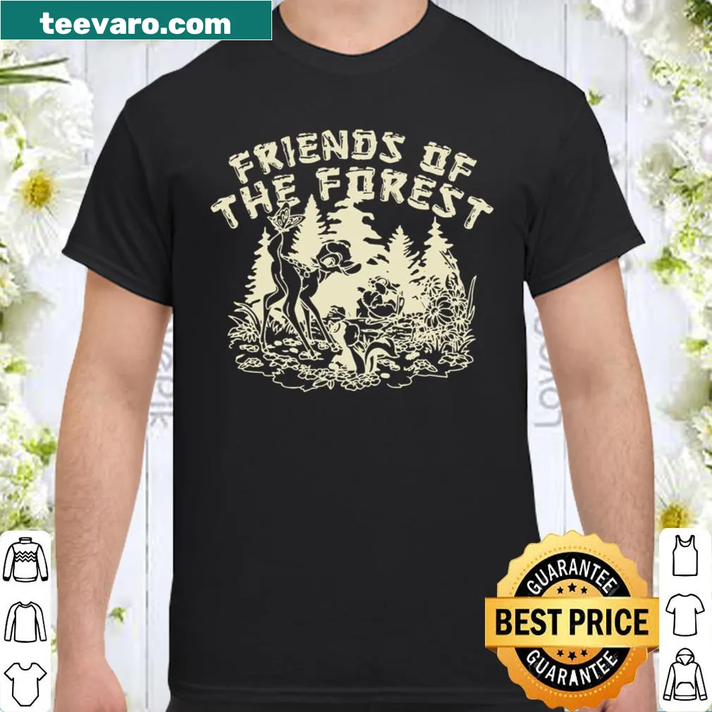 Pullover shirt featuring Bambi and forest friends in a whimsical illustration
