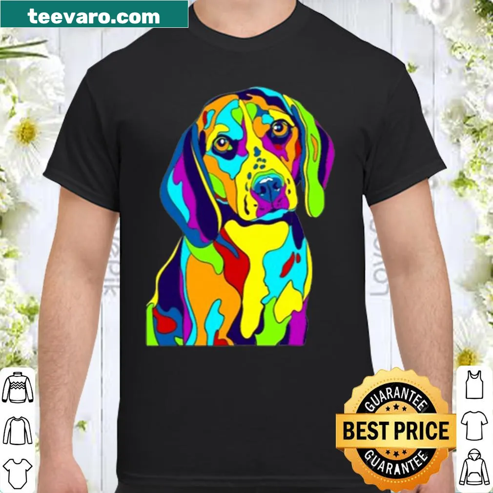 T-shirt featuring a playful beagle graphic