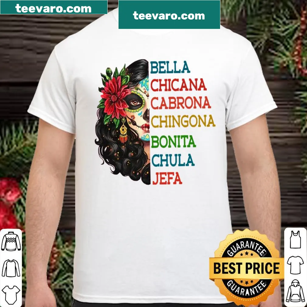 Empowering typography shirt celebrating Chicana heritage.