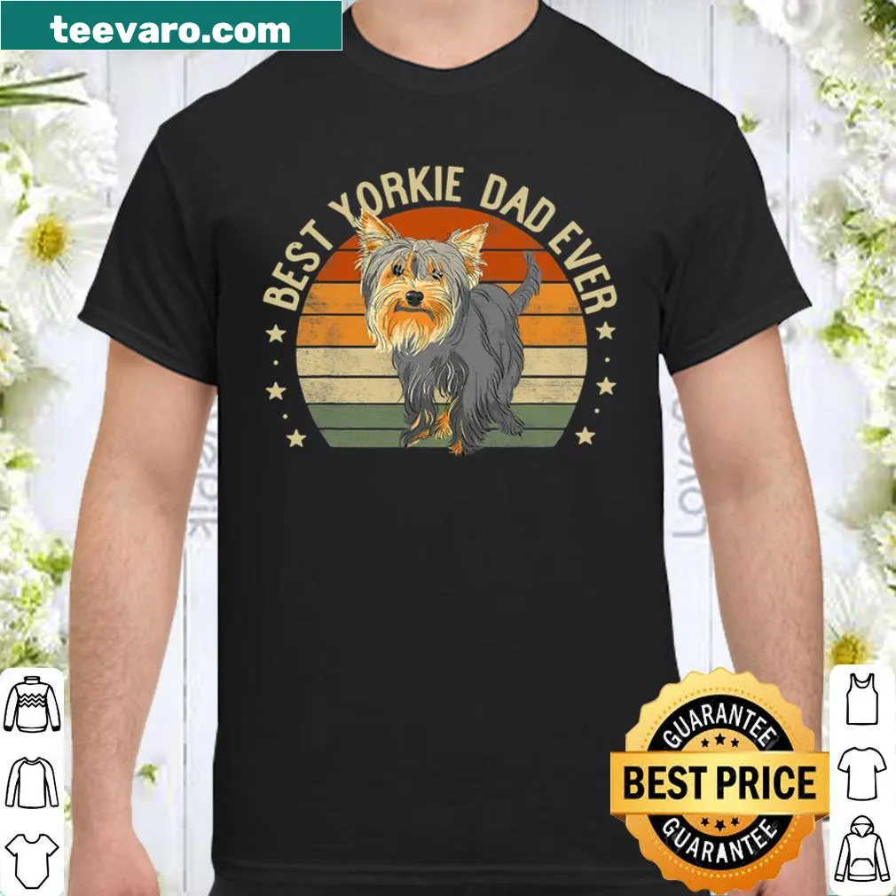 Retro-style shirt for Yorkie dads with playful text