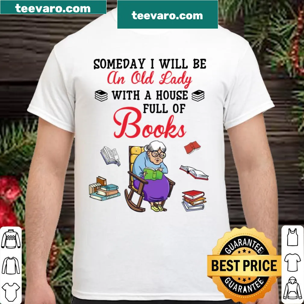 T-shirt with a whimsical quote about books and a future filled with reading