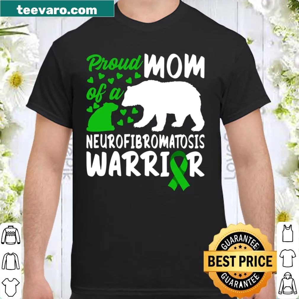 Awareness shirt for neurofibromatosis featuring a ribbon and bear