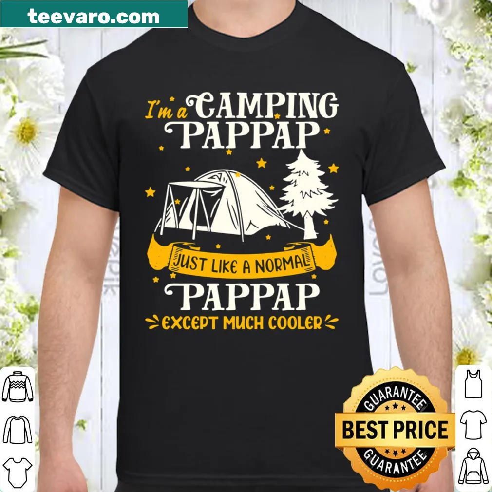 Shirt with the phrase 'Much Cooler For Pappap' in a playful font