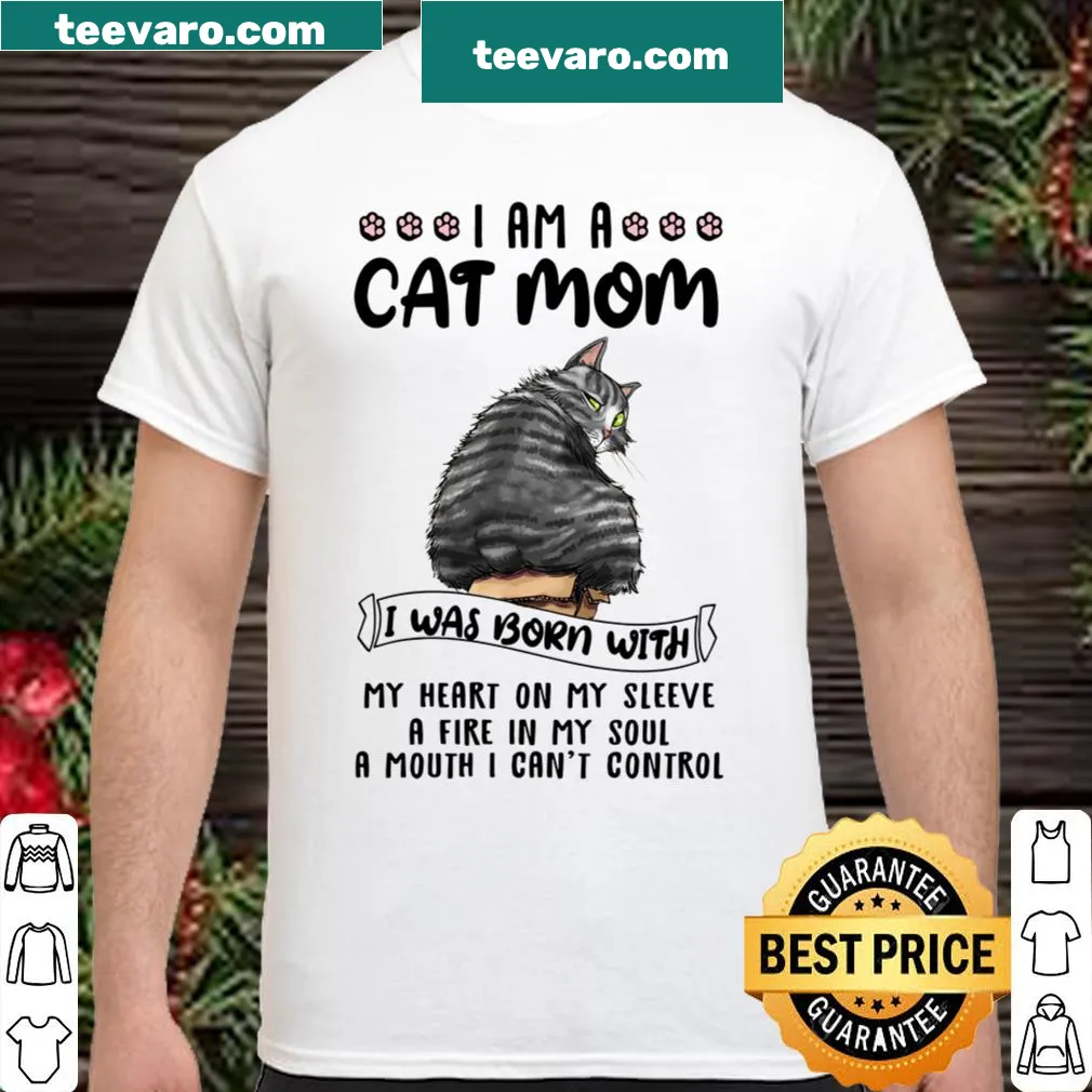 Cute shirt for cat moms with heartfelt text about love for cats
