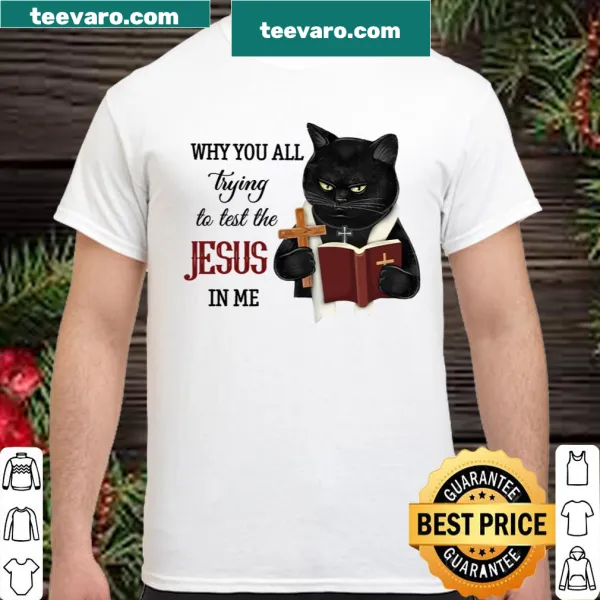 Shirt with text questioning faith and spirituality