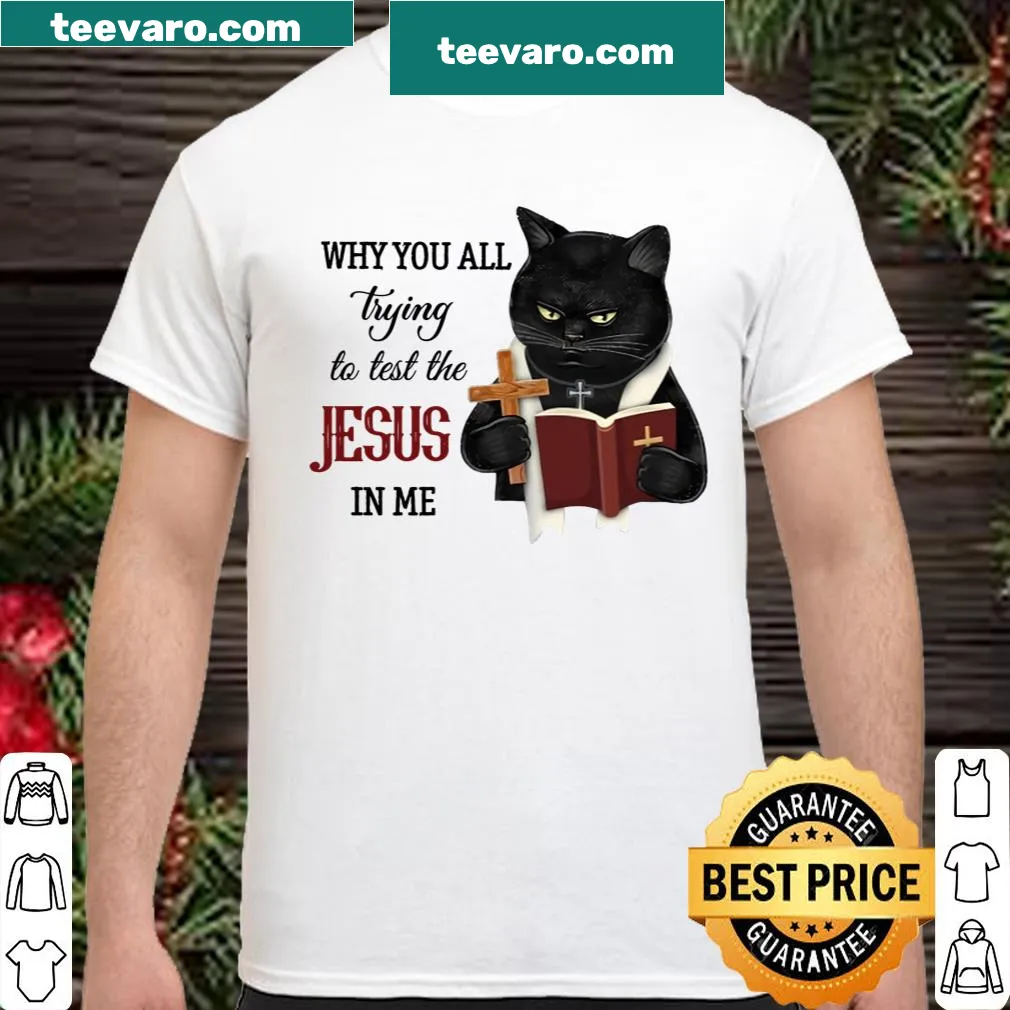 Shirt with text questioning faith and spirituality