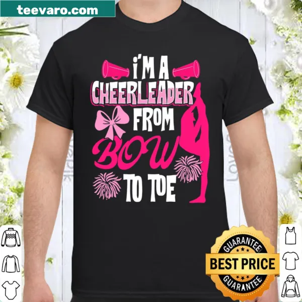 Cheerleader shirt with 'From Bow To Toe' phrase