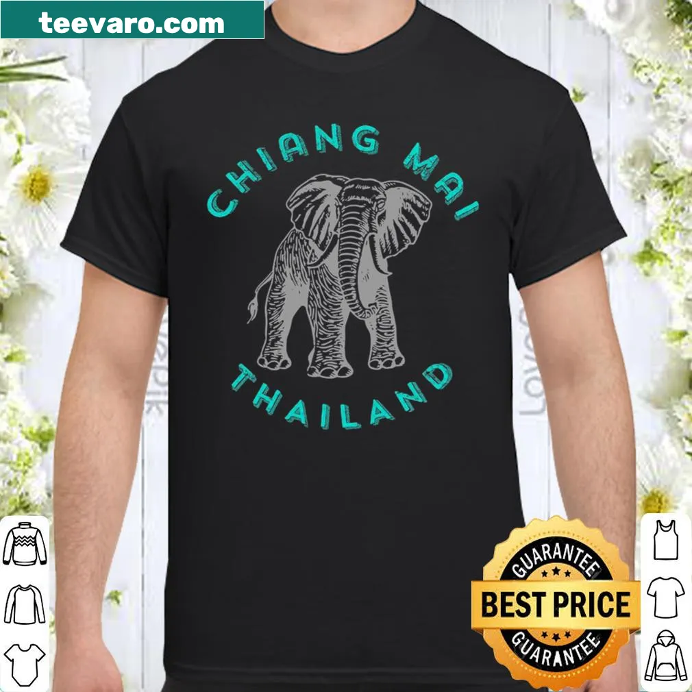 Chiang Mai themed shirt featuring an elephant graphic as a souvenir.
