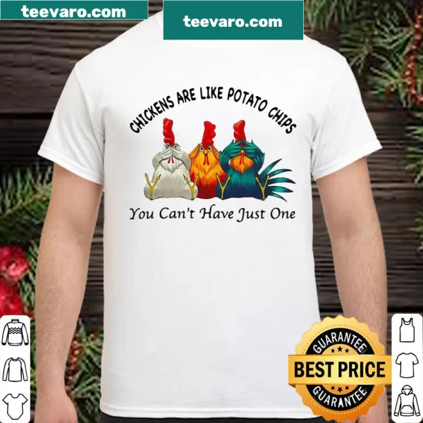 Shirt with the humorous saying about chickens.