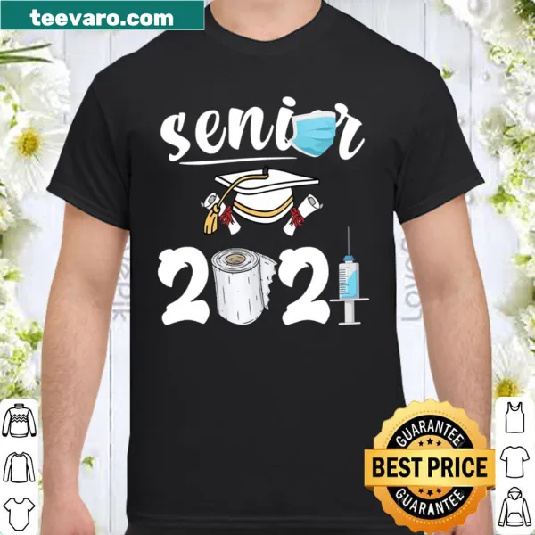 Graduation shirt for class of 2021 with face mask theme.