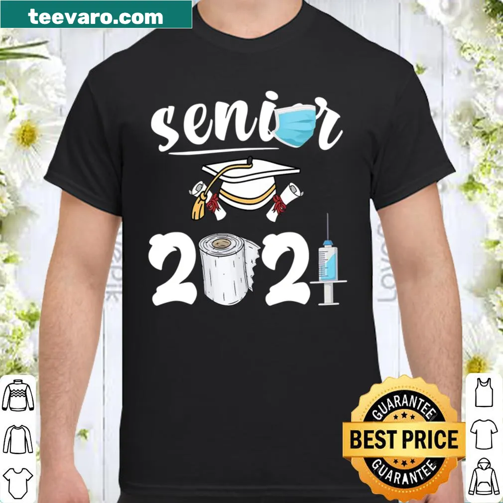 Graduation shirt for class of 2021 with face mask theme.