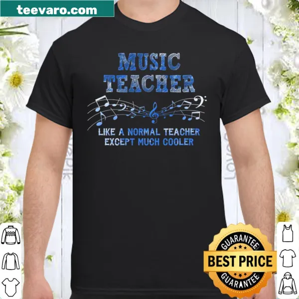 Funny shirt for music teachers with 'Cool Music Teacher' text.