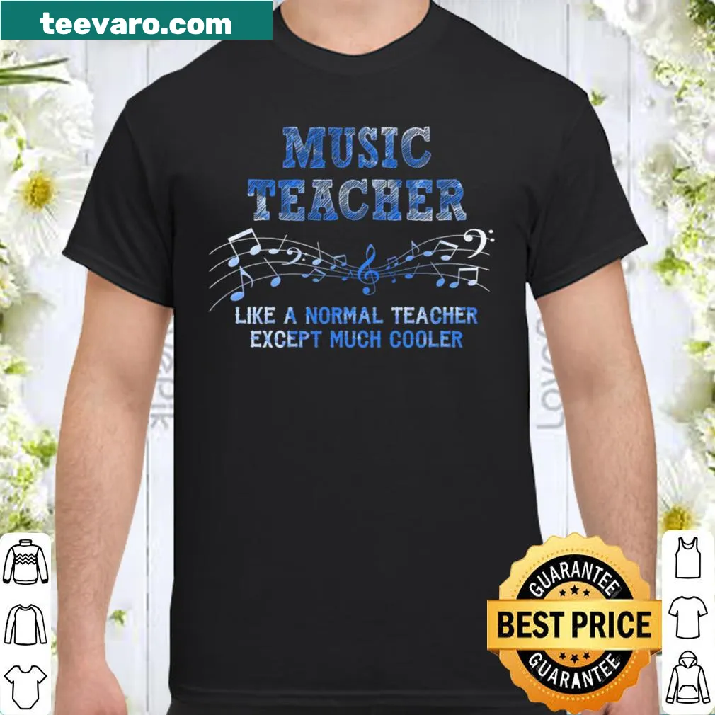 Funny shirt for music teachers with 'Cool Music Teacher' text.