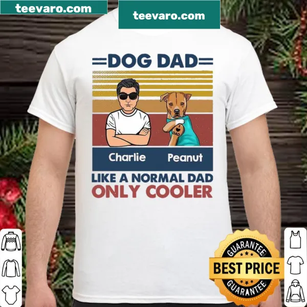 Vintage-style shirt saying 'Cooler Dog Dad' for dog-loving fathers