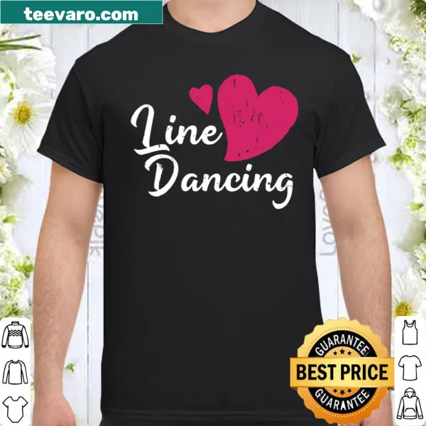 Playful cowboy line dancing design on a T-shirt