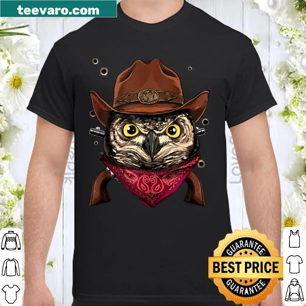 Illustration of a cowboy owl in a hat and bandana