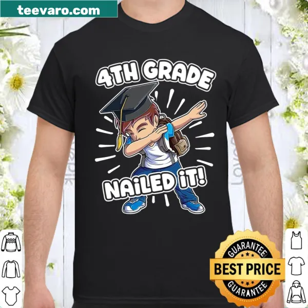 Funny graduation shirt for 4th graders with dabbing graphic