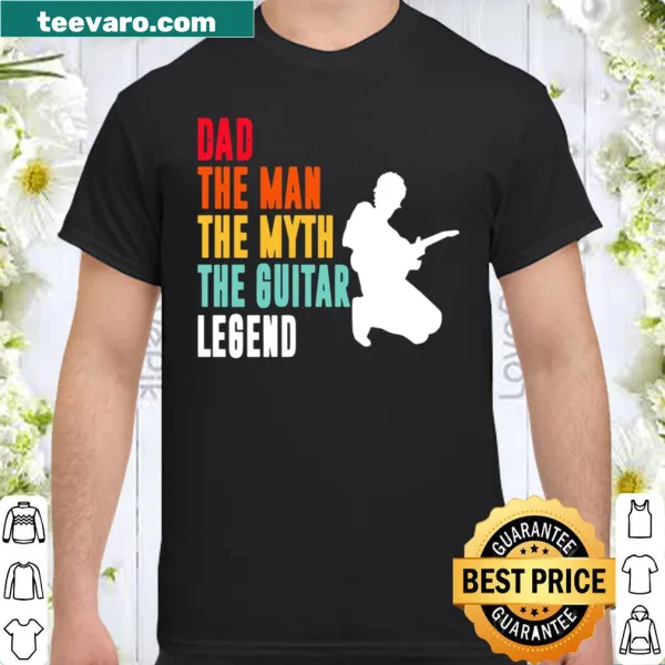 Sentimental shirt for dads with guitar-themed text