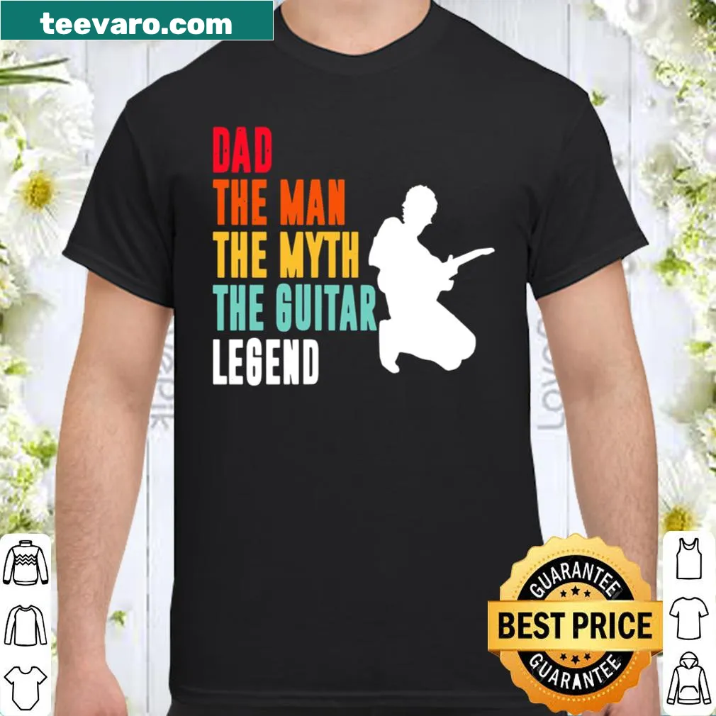 Sentimental shirt for dads with guitar-themed text
