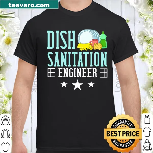 Funny shirt that reads 'Dishwasher Dishwashing Gift Job' in playful typography