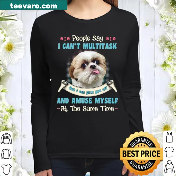 Funny shirt for dog lovers with a humorous multitasking slogan