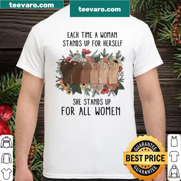 Inspirational shirt with message about women's empowerment and solidarity