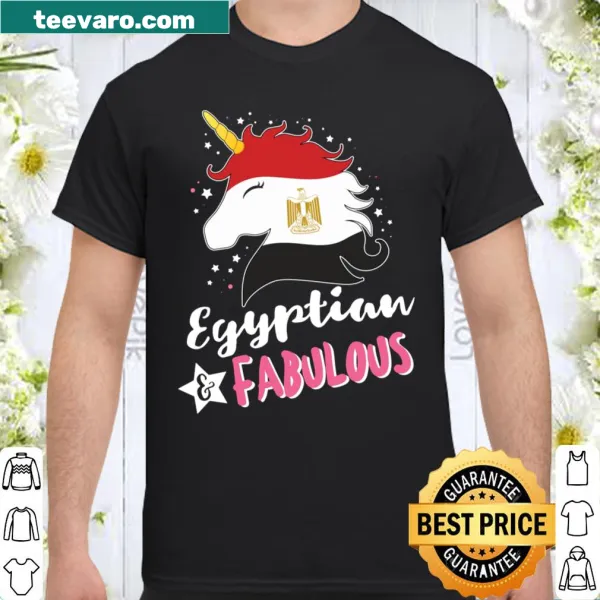 Shirt featuring an Egyptian unicorn with elements of the Egypt flag