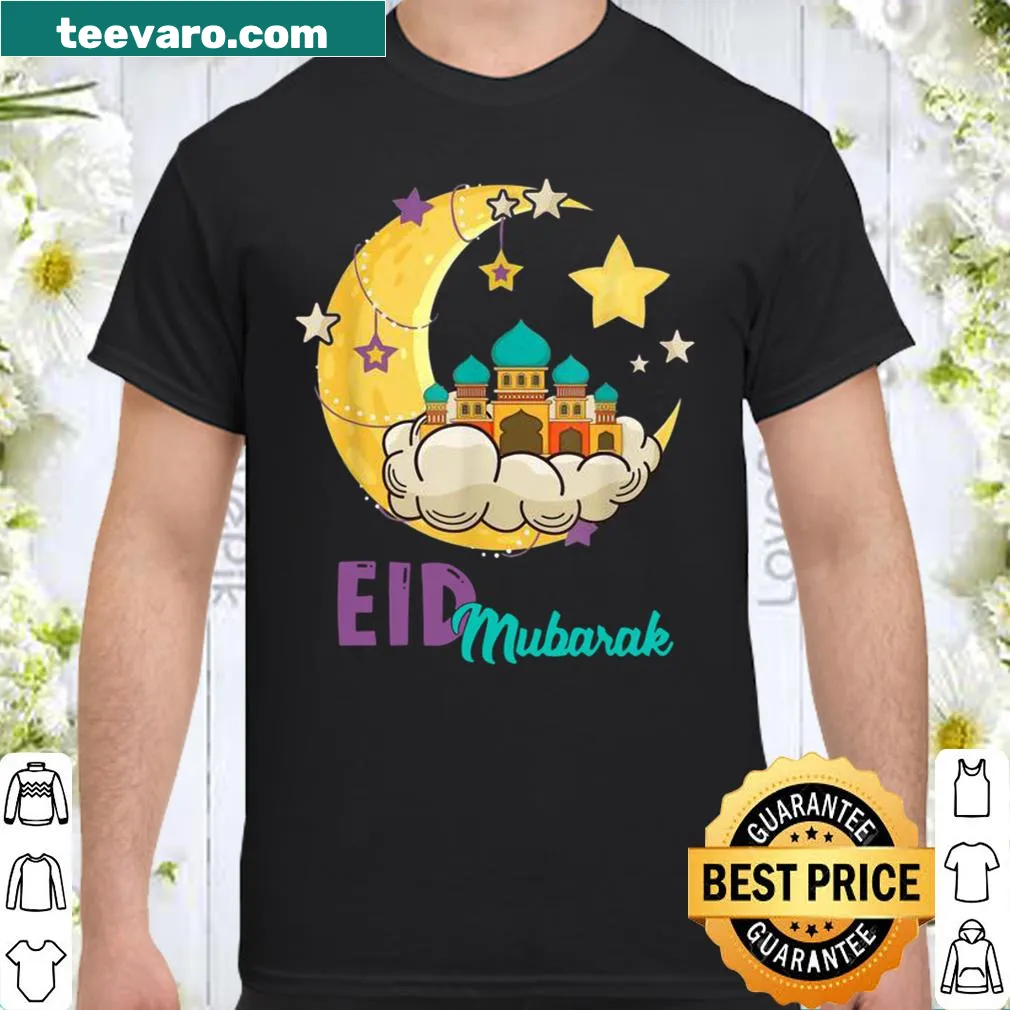 Shirt with 'Eid Alfitr Mubarak' and 'Happy Ramadan Karim' text