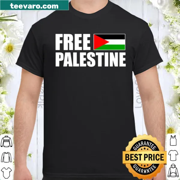 FREE PALESTINE message t-shirt with bold text