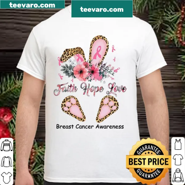 Awareness t-shirt featuring symbols of faith, hope, and love