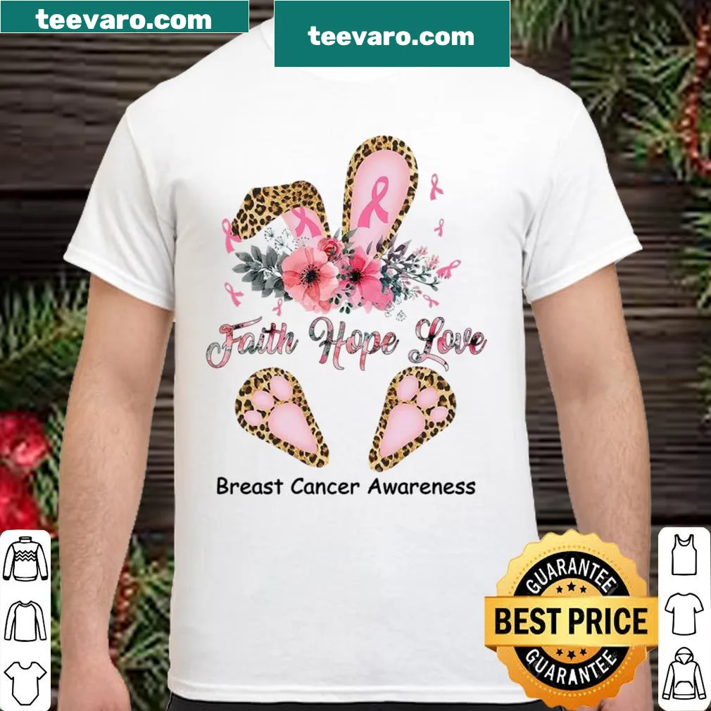 Awareness t-shirt featuring symbols of faith, hope, and love