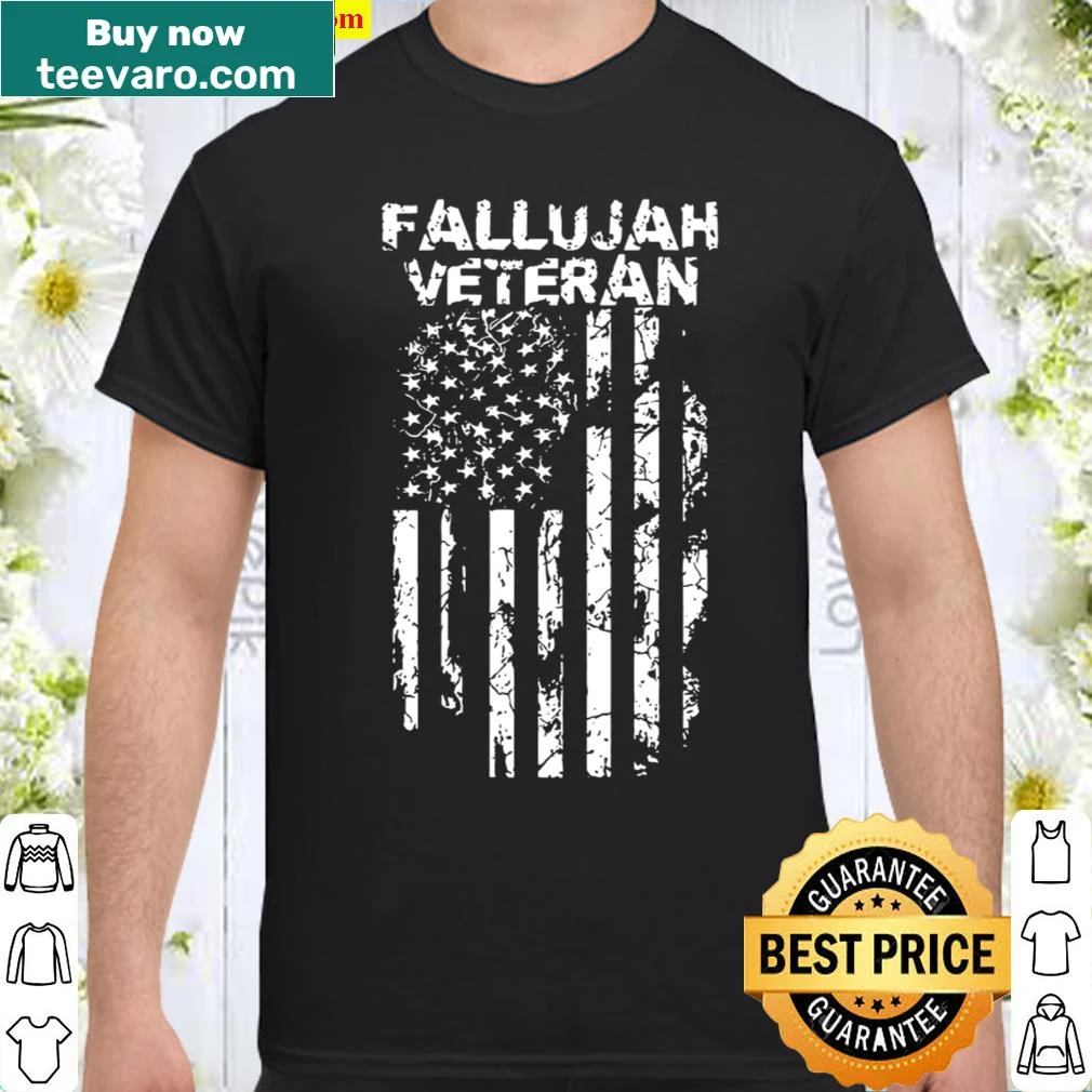 Veteran tribute shirt featuring Fallujah campaign illustration