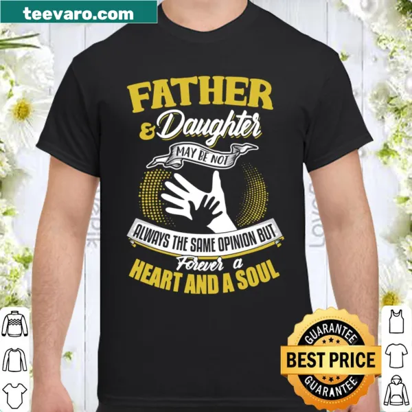 Shirt representing the bond between father and daughter with heart graphic