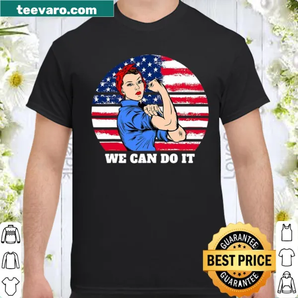 Rosie the Riveter shirt with USA flag for Fourth of July