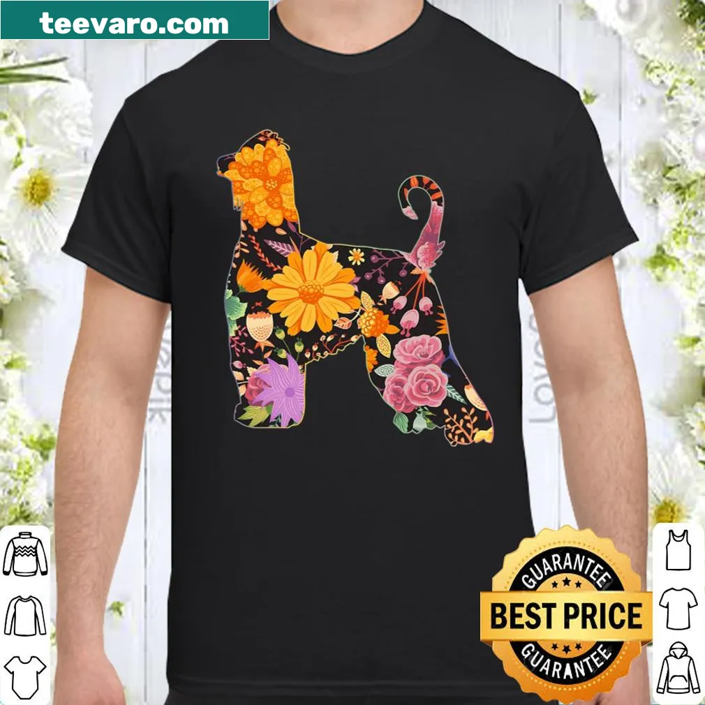 Vintage floral Afghan Hound lover shirt for dog enthusiasts