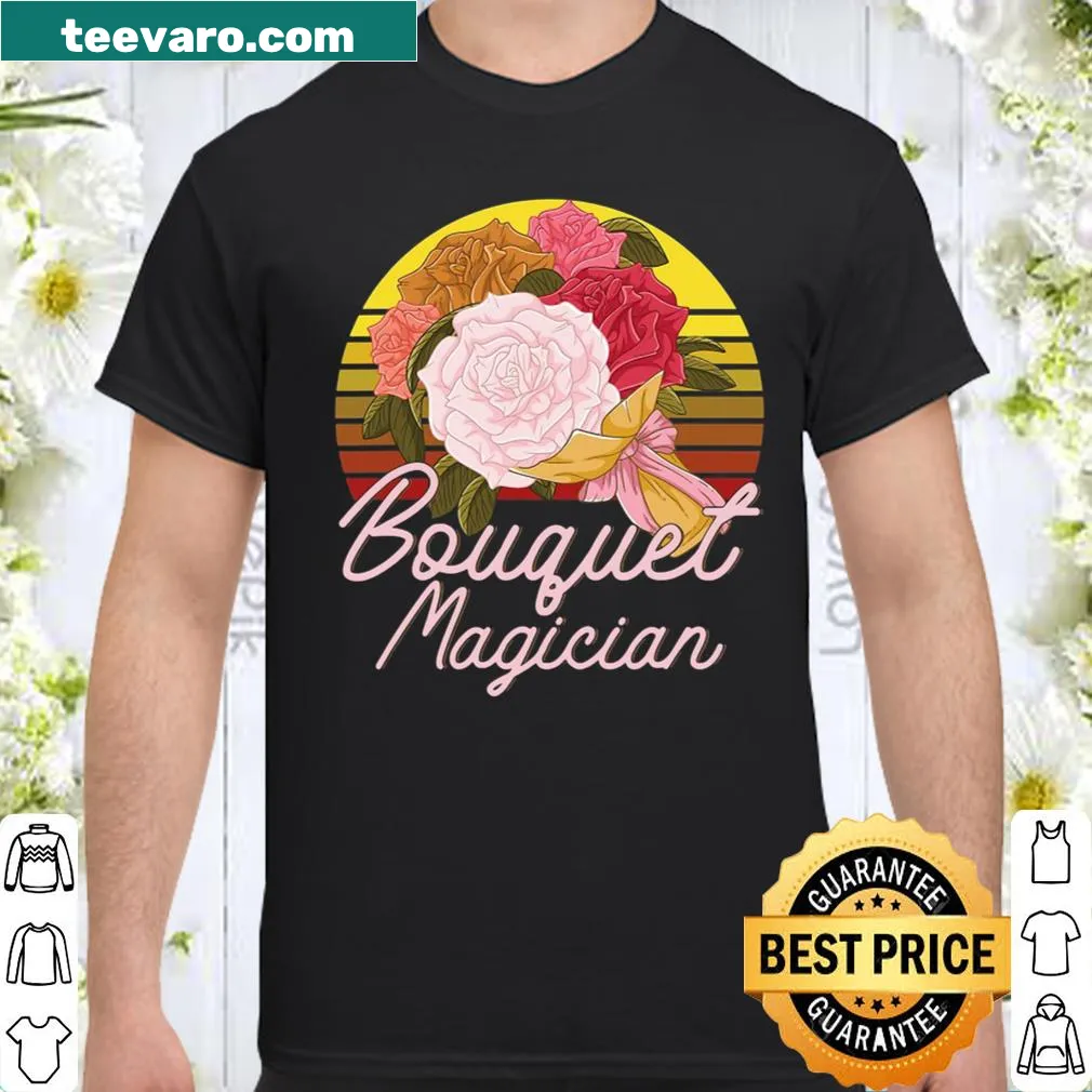 Charming shirt for florists and gardeners with floral illustration