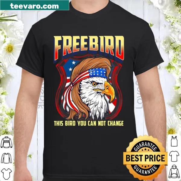 Patriotic shirt with an eagle graphic and 'Free Bird' text