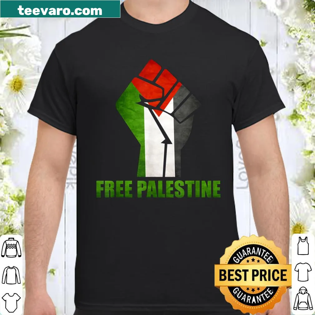 Support Palestine message t-shirt with bold text