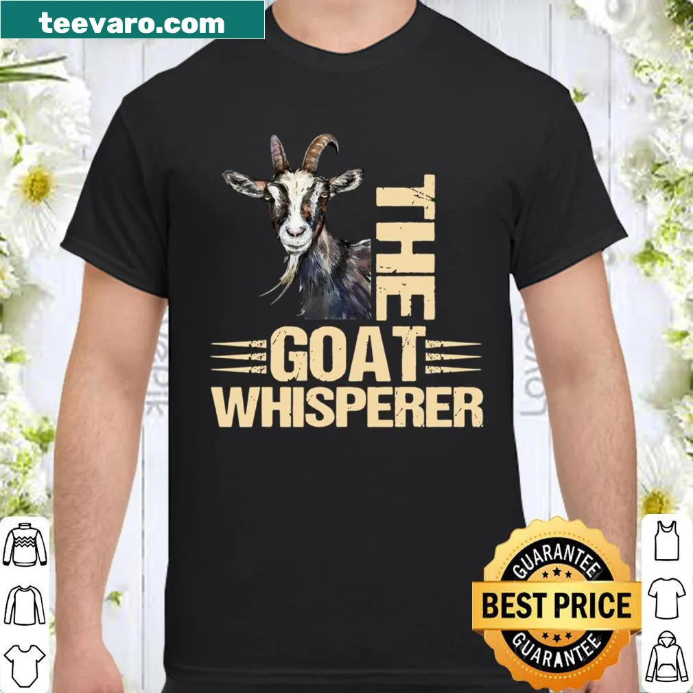 Funny Goat Whisperer shirt with playful typography