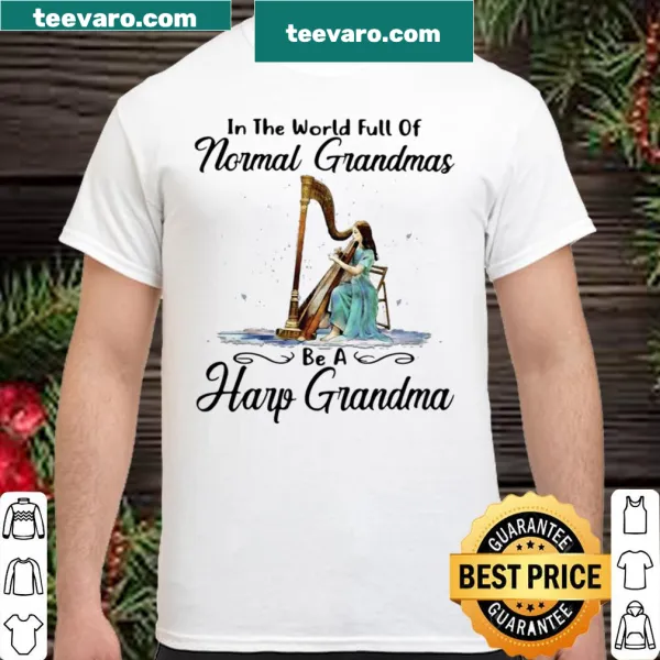 Whimsical typography shirt for grandmas who love music and uniqueness