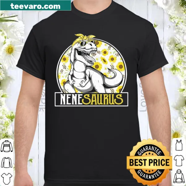 Cute dinosaur shirt design with sunflowers for grandmas